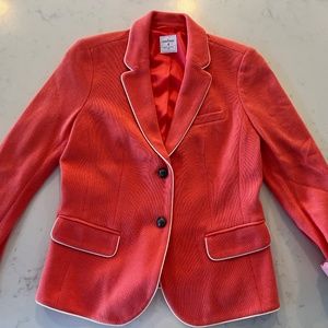 GAP Academy Blazer -Size 4- Beautiful Coral Color With White Trim